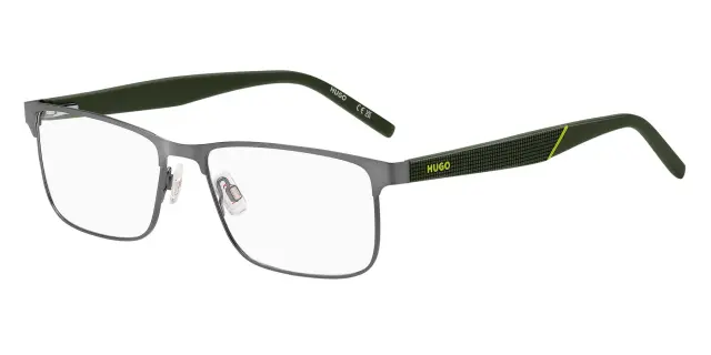 Hugo Boss Ανδρικός Μεταλλικός Σκελετός Γυαλιών Γκρι Ματ με Πράσινο HG 1309 MFK
