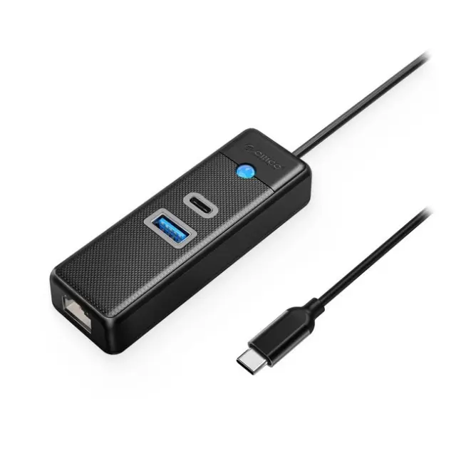 Orico Docking Station PWCUR-C3 1x USB-A 3.0 1x USB-C 3.0 1x RJ45 Gigabit Ethernet 0.5m Black