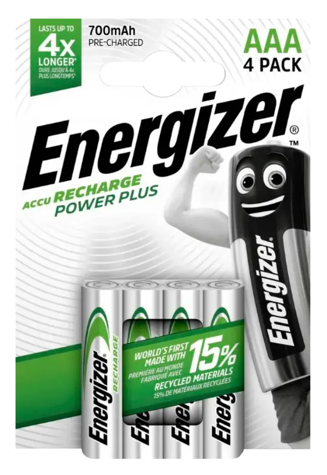 Energizer Power Plus Επαναφορτιζόμενες Μπαταρίες AAA Ni-MH 700mAh 1.2V 4τμχ (8218980) (ENE8218980) ENEGIZER