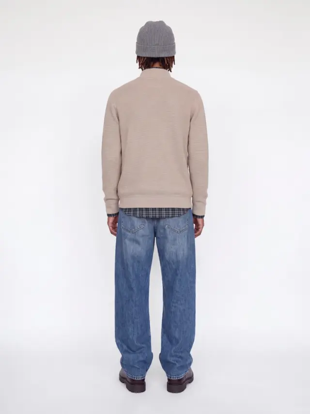 JPRBLURYAN KNIT FULL ZIP CARDIGAN Plaza Taupe 3