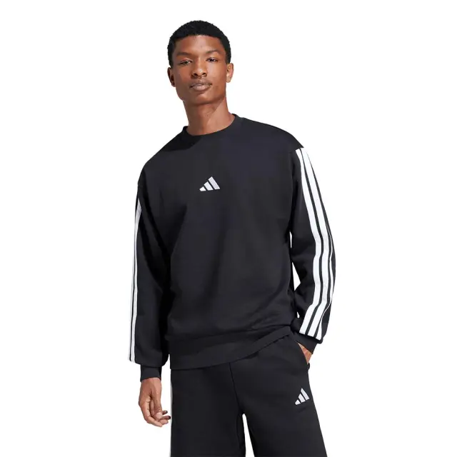 adidas Sportswear Men's 3Stripes Fleece Sweatshirt Μαύρο JE6304 (adidas Sportswear)