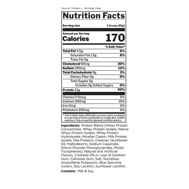 Rule1 Source 7 Protein Birthday Cake, 20 Servings 2