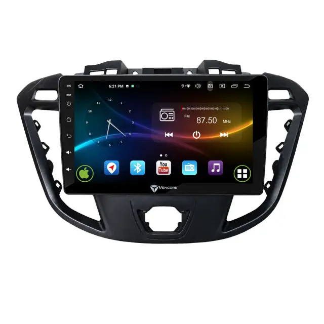 VenCore Οθόνη Multimedia Android 15 9" 9109A MTK6762 Octa-Core 2GB/32GB IPS με Πρόσοψη, CarPlay, Android Auto και Υποστήριξη Κάμερας Οπισθοπορείας AHD για Ford Transit Custom/Tourneo Custom 2013-2018 – Μαύρη (3236-10007-0680B) 2