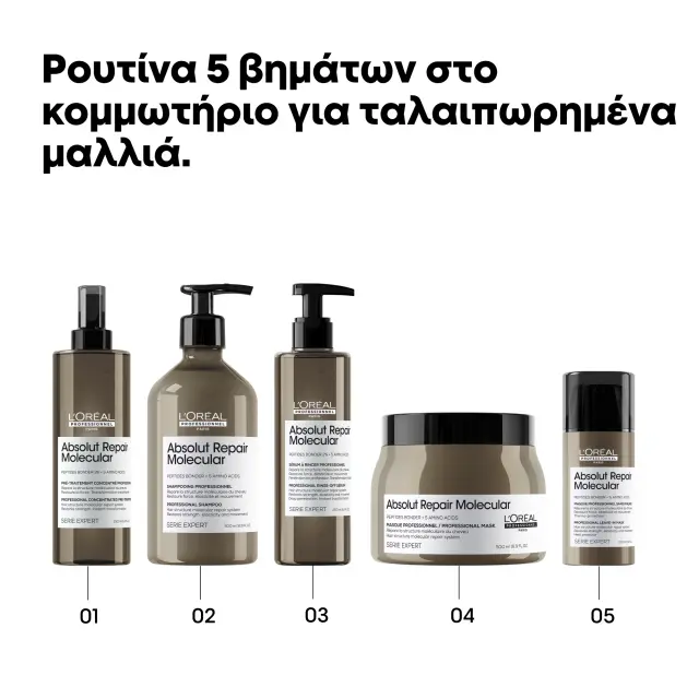 L'Oréal Professionnel Serie Expert Absolut Repair Μάσκα Αναδόμησης για Ξηρά και Ταλαιπωρημένα Μαλλιά 500ml 2