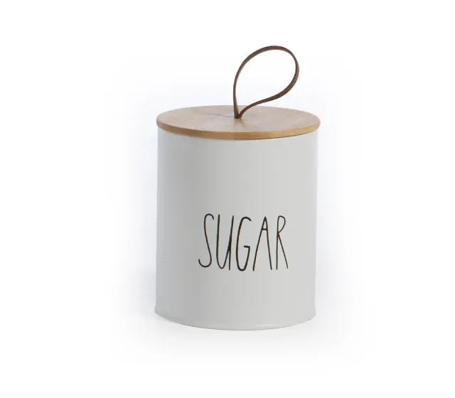 Nef-Nef Homeware Δοχείο Για Ζάχαρη Μεταλλικό 'Sugar' 10,4x10,4x13 White