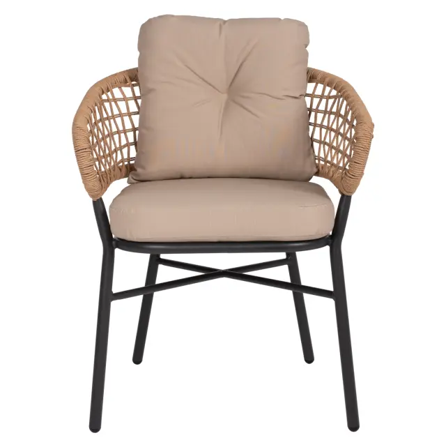 ΠΟΛΥΘΡΟΝΑ ΑΛΟΥΜΙΝΙΟΥ DARK GREY ΕΠΑΓΓΕΛΜ. RATTAN ΜΑΞΙΛΑΡΙ ΜΠΕΖ FB95863.01 60x56x84 εκ. 3