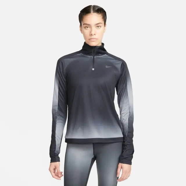 Nike Dri-FIT Swoosh 1/4-Zip Running Top (DX0956-010) - Μαύρο