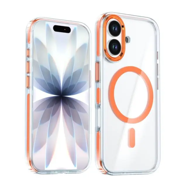 Two-Color MagSafe Θήκη για iPhone 17- Orange/Clear OEM