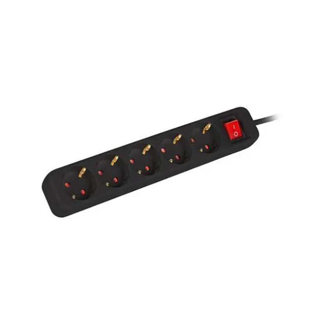 Lanberg Power Strip 5-socket Schuko 3.0m Black (PS1-05F-0300-BK)