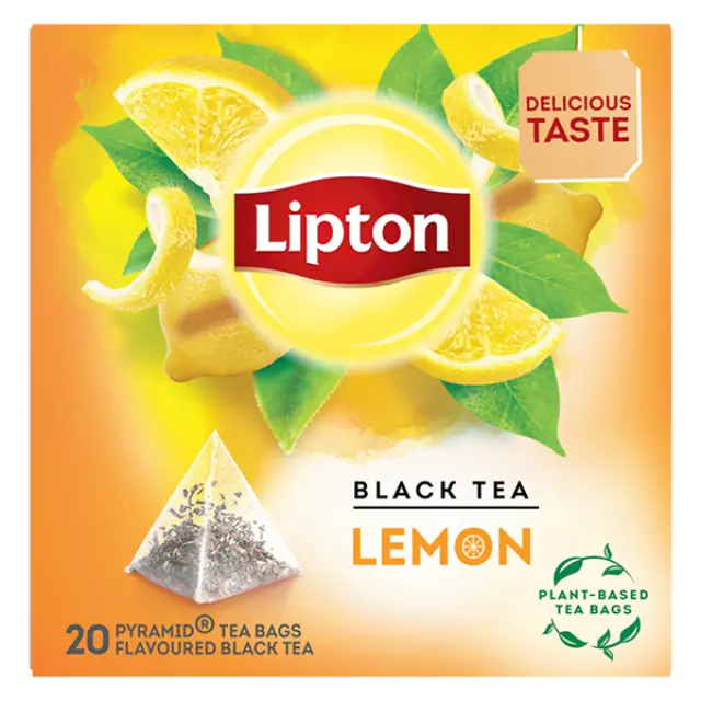 Lipton Μαύρο Τσάι με Άρωμα Λεμόνι 20 Φακελάκια 1.7gr