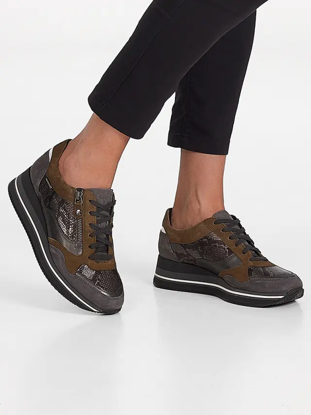 Mephisto Sneakers Γυναικείο δέρμα/δέρμα Nubuck Γκρί MEP/OLIMPIA N/GREY - 36 2