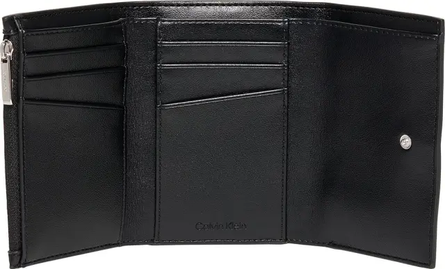 Calvin Klein Γυναικείο Μικρό Πορτοφόλι Quilted Flap Zip Around Μαύρο 3