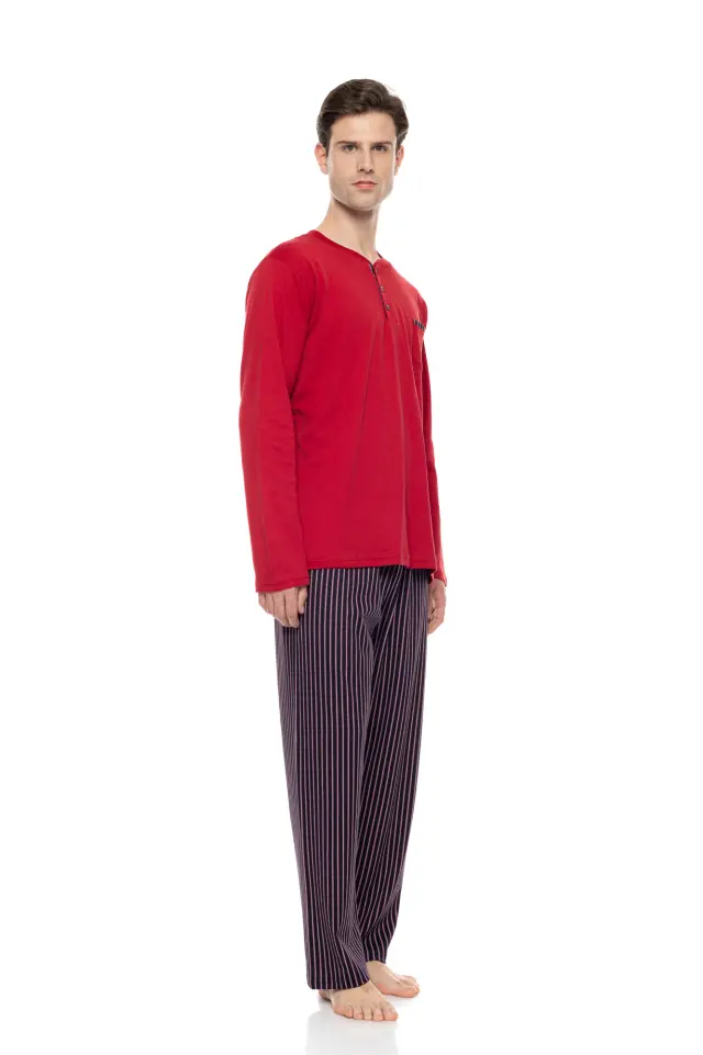 Ulisse Classic Stripe σετ ανδρική χειμερινή πυτζάμα W-M835-1 2