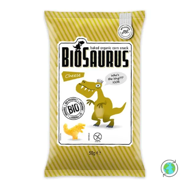 Βιολογικά Σνακ Καλαμποκιού με Τυρί Biosaurus (12μ+) • McLloyd's • 50γρ