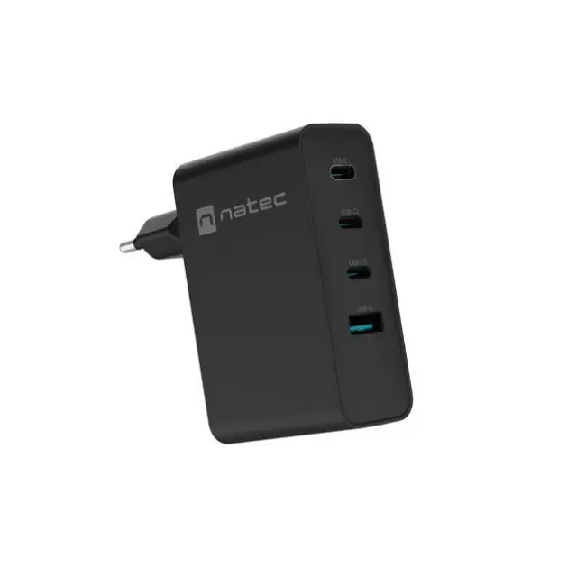 Natec Charger Ribera GaN 100W USB-A & 3x USB-C Black (NUC-2234)