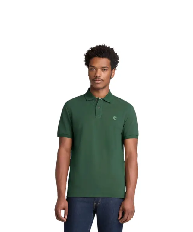 Timberland - Ανδρικό T-shirt Polo με Λογότυπο TB0A6VDP-A6X Πράσινο - S
