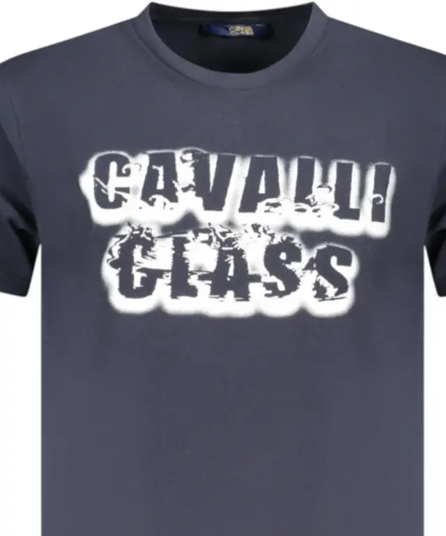 Cavalli Class - Ανδρική Μπλούζα T-Shirt Κοντομάνικη Regular Fit TXT61CJD060-04502 Μπλε 3