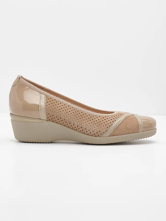 Soffice Sogno Μπαλαρίνες Γυναικείο δέρμα Nubuck Μπεζ ASS/20022 CHAMPAGNE 3