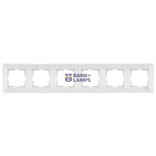 Meridian Accessory White Six Gang Frame