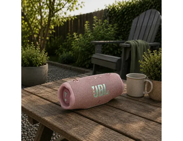 Aδιάβροχο Aσύρματο Ηχείο JBL Charge 6 (JBLCHARGE6PINK) με ενσωματωμένο Powerbank - 45W - Bluetooth - Auracast™ - PinkJBLCHARGE6PINK
