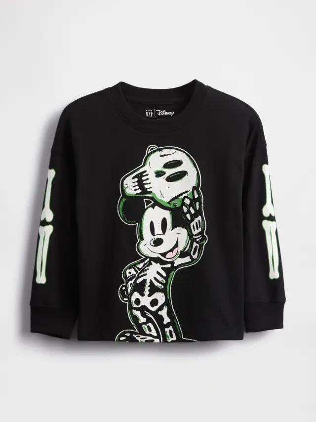 Gap Ã— Disney Βρεφικό & Νηπιακό Mickey Mouse Halloween Μπλούζα Truck black - 18-24M
