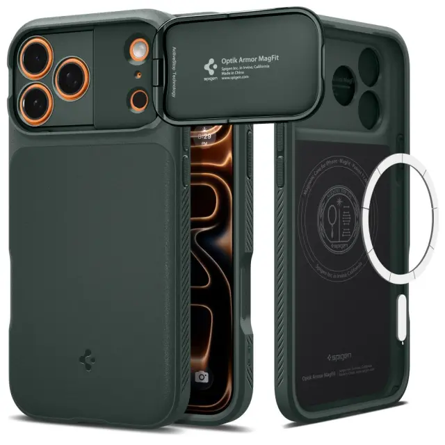 SPIGEN OPTIK ARMOR MAG MAGSAFE IPHONE 17 PRO MAX ABYSS GREEN