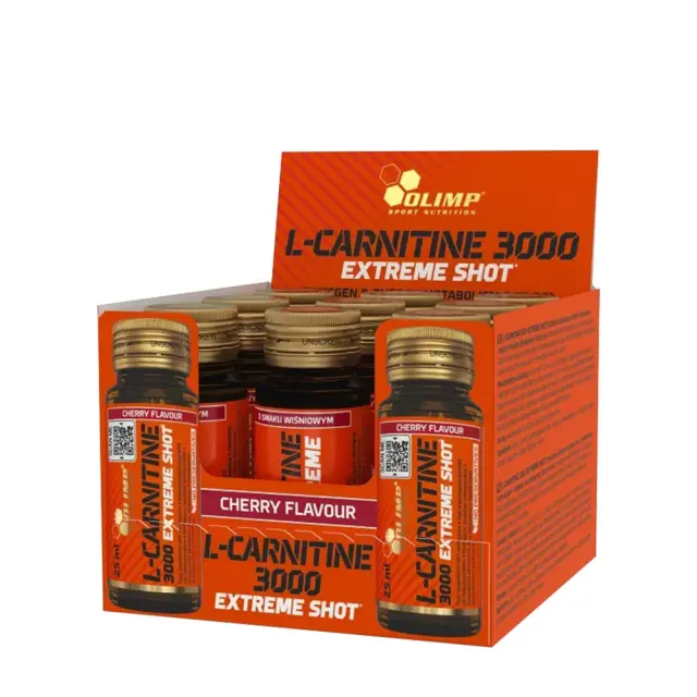 Olimp Sport L-Carnitine 3000 Extreme Shot Glass Cherry, 9 x 25 ml
