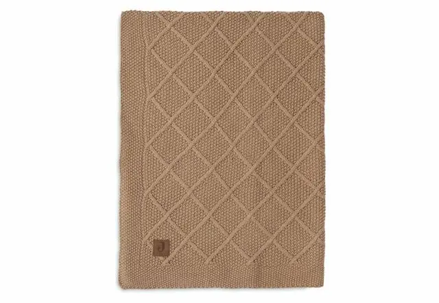 Πλεκτή Κουβέρτα Check Knit Biscuit (75x100 εκ.) – Jollein 2