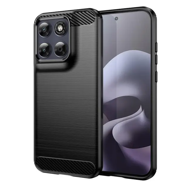 Techsuit - Carbon Silicone - Motorola Moto G67 / G77 / G87 - Black