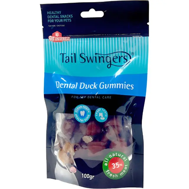 Tail Swingers Dental Gummies With Duck Σνακ Οδοντικό Σκύλου με Πάπια 100gr