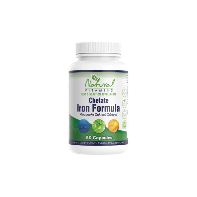 Φόρμουλα Χηλικού Σιδήρου • Natural Vitamins • 50 κάψουλες