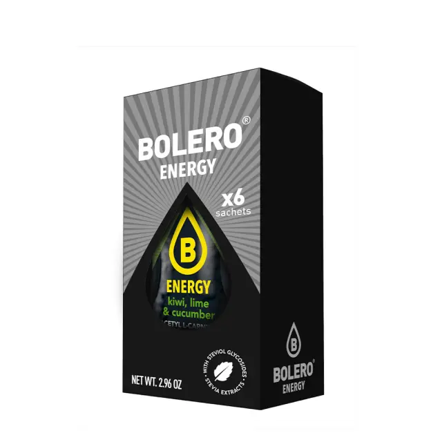 Bolero Energy Mix Kiwi – Lime – Cucumber, 6 x 14 g