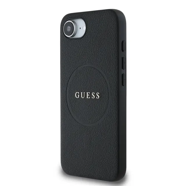 Guess PU Grained Classic Logo MagSafe Case for iPhone 16e/17e Black 2