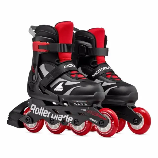 Rollerblade Microblade SL - Μαύρα/Κόκκινα ρυθμιζόμενου μεγέθους παιδικά inline rollers - 28-32 3