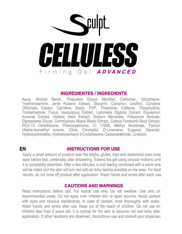 Sculpt Celluless® Advanced 2