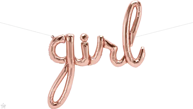 Μπαλόνι Φοιλ Script Phrase Girl Ροζ Χρυσό 66x69 εκ