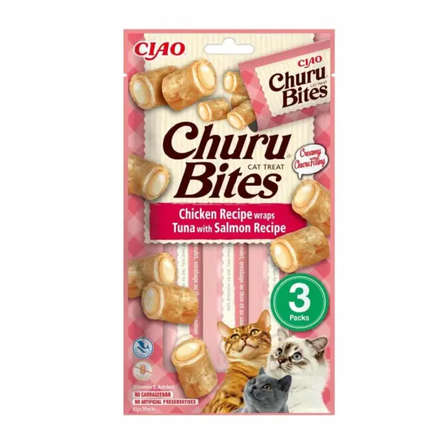 CHURU - Bites Chicken-Tuna Wrap With Salomon 3pcs- 7985062 - Pet Supplies