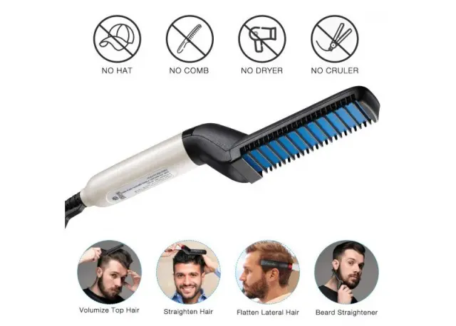 Ισιωτική χτένα για μαλλιά και μούσια - Man modelling comb