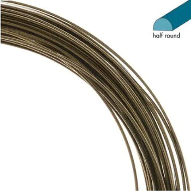 Σύρμα Half Round - Vintage Bronze Non Tarnish - 0.72mm - 6.6m