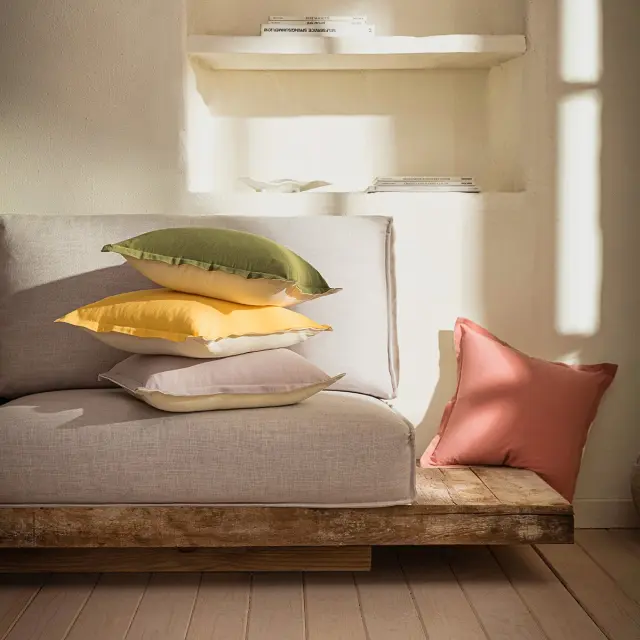 Μαξιλαροθήκη 43x43cm GOFIS HOME Light veil Sun Yellow/Vanilla 309/ 10 3