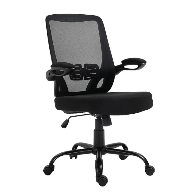 Πολυθρόνα Γραφείου BF2930W Μαύρο Ύφασμα/Mesh 60x62x99/109cm