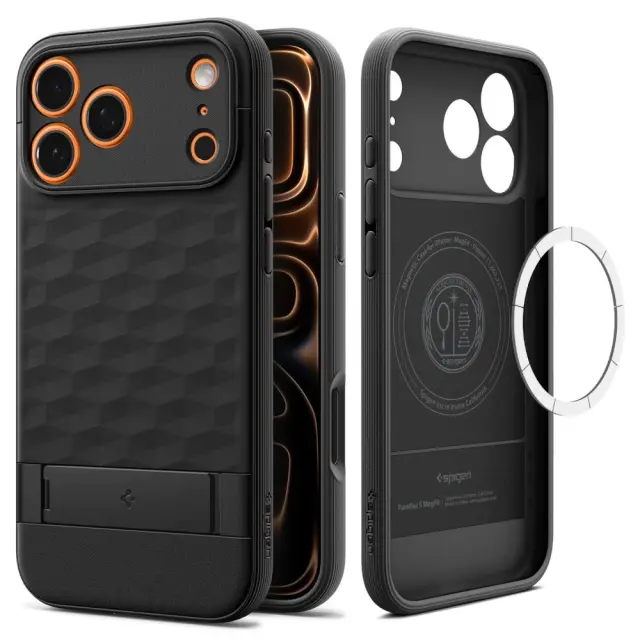Θήκη Spigen Parallax S Magsafe για Apple iPhone 17 Pro Max iPhone 18 Pro Max Ματ Μαύρη