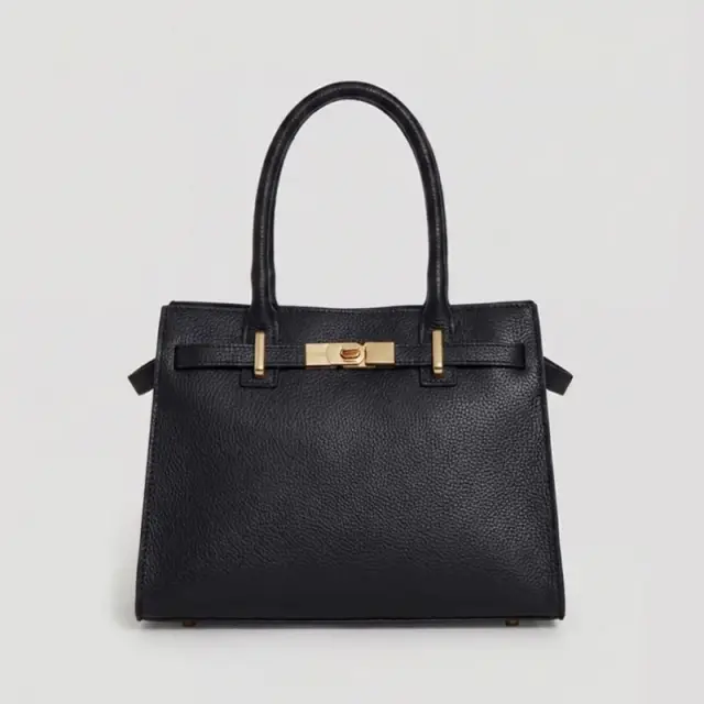 Τσάντα Borsa Grace in pelle Togo Nera GR-DO-NE Μαύρο - ONESIZE