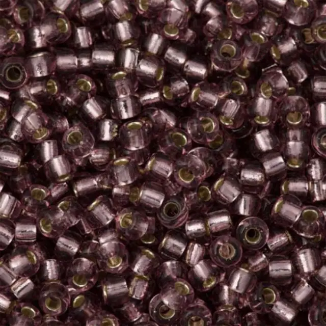 Χάντρα Miyuki Round Rocailles 8/0 - 12 - Silver Lined Smoky Amethyst ~25gr