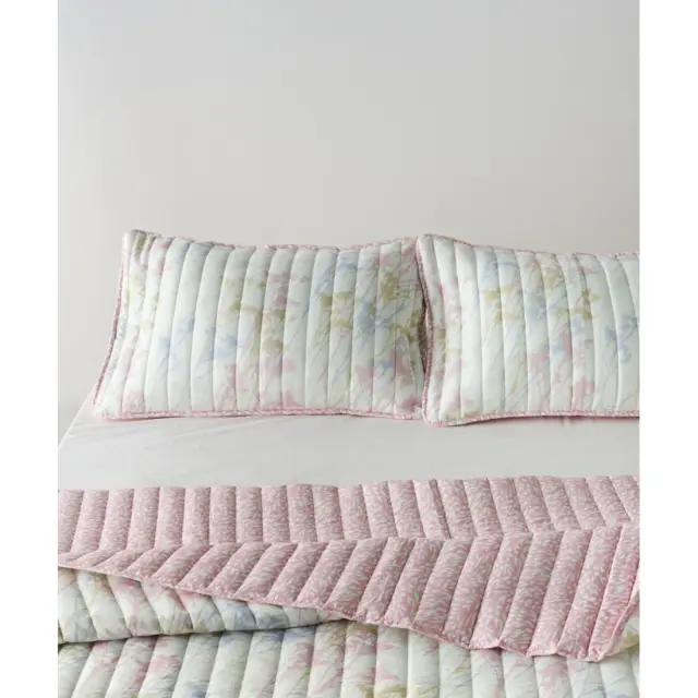 Σετ Κουβερλί Υπέρδιπλο 3 Τεμαχίων Kentia Breza 18 Dusty Pink- Lilac- Light Green 220x240 2