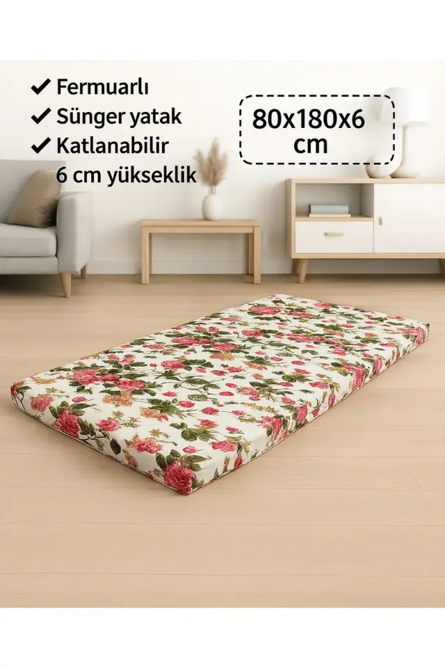 Stewehome Στρώμα αφρού για δάπεδο ή μπαλκόνι 180x80x6 cm