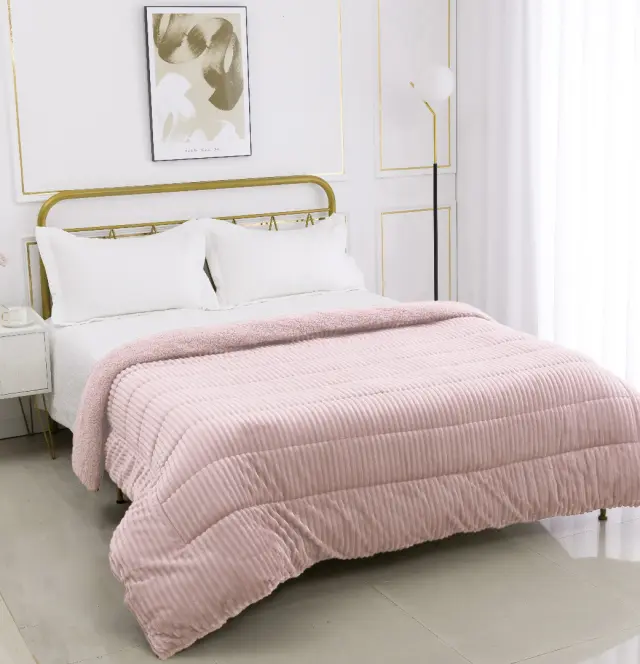 Κουβερτοπάπλωμα kotle (240cm x 260cm) old rose - -