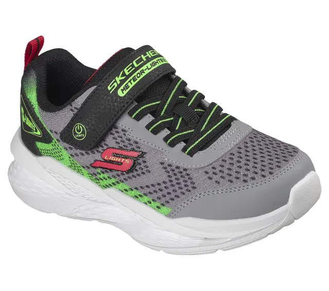 Skechers S Lights: Meteor-Lights 2.0 παιδικά αθλητικά παπούτσια για αγόρι 401490LC_GYBK-1 2