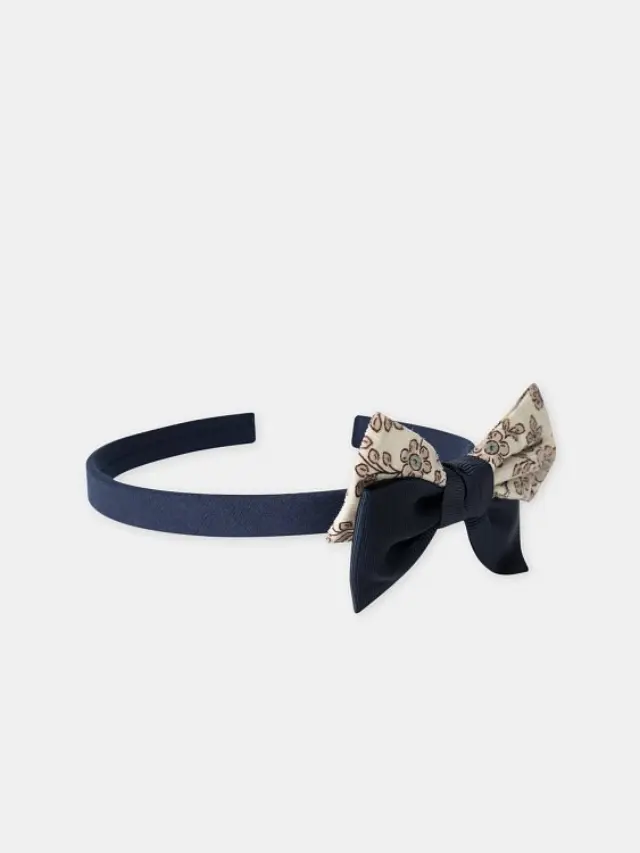 Παιδική Στέκα Μαλλιών Navy Bow ΜΠΛΕ - One Size 2