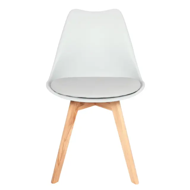 Καρέκλα Veni Unihome Γκρι/Ξύλινο Πόδι 51x44x77εκ (Σετ 4 τεμαχίων) 2